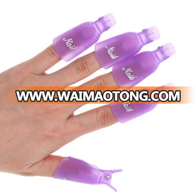 Nail Art Gel Polish Remover Soaker Cap Set Resuable Degreaser Finger Wrap Cleaner Soak Off Clip Manicure Pedicure Kit