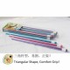 Triangle Pencils Hb with Stripe Paiting, Wooden Pencils (3614)